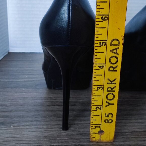 Guess leather platform high heel pumps black women's size EU 38 US 7.5 - Picture 6 of 10